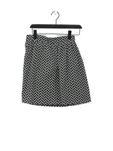 Tibi Women's Mini Skirt UK 4 Black Striped Cotton with Polyester Short Mini - Picture 1 of 5