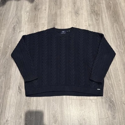 Superdry Cable Knit Jumper Size Uk 16 Navy Blue  - Image 1 of 4