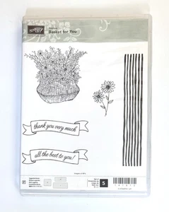 Stampin' Up! Basket For You Stamp Set, Host - New - 141812 - Flower Basket - Picture 1 of 3