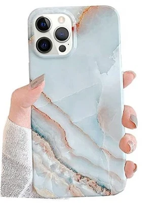  Case Compatiable with iPhone 13 Pro 6.1 inch,Unique Marble Print Pattern Grey - Image 1 of 4