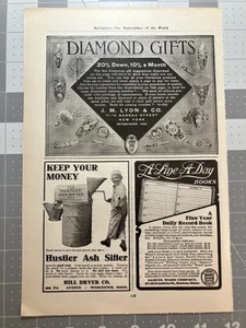 1907 Diamond Gifts Print Ad / Poster Vintage VTG - Ready to Frame - Picture 1 of 1
