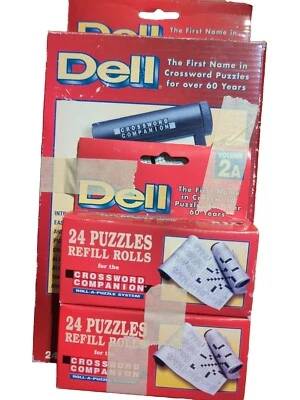 Vintage Dell Crossword Companion Roll-A-Puzzle System With Refills 5001 50021 - Image 1 of 2