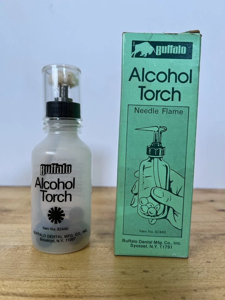 Alcohol Torch with a Needle-Point Medical Dental Lab Easy Squeeze Buffalo #82440
