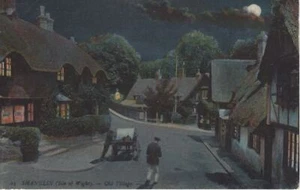 (at78) Postal Shanklin Old Village at Night - Isla de Wight Levy LL - Imagen 1 de 2
