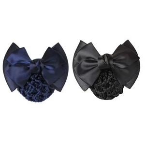 Bowknot Hair Clip 2PCS Bowknot Decor Snood Hairnet Lace Bow Decor Bowknot Sno... - Picture 1 of 5