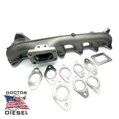 HIGH FLOW Exhaust Manifold Kit For 2007.5-2018 RAM 6.7L Cummins 6.7L Diesel 24V - Image 1 of 4