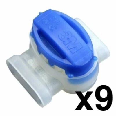 3M Wire Connector Electrical IDC Pigtail, Self-Stripping, 22-14 Awg Pack of 9 - Image 1 of 4