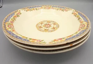 Set Of 3 Taylor Smith Taylor Co. Premier #3392  Gold Trim Bowls Gorgeous 7& 3/4" - Picture 1 of 7
