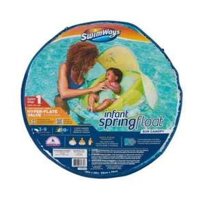 BRANDNEU Swimways Kleinkind Baby Frühling Schwimmer - grün SONNENDACH - Bild 1 von 4