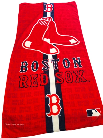 Boston Red Sox MLB 2011 Beach Bath Towel Baseball Red White Blue Cover
