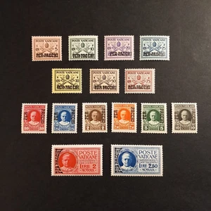 VATICANO 1931/ PACCHI POSTALI, SERIE DI 15 VALORI INTEGRI MNH** - Afbeelding 1 van 2