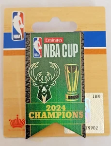 Milwaukee Bucks 2024 Emirates Copa NBA Campeones Solapa Pin Botón Metal - Imagen 1 de 3