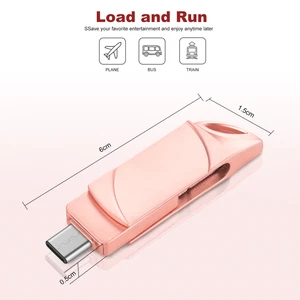 Metal OTG Pen Drive memory stick Type-C USB3.0 Flash Drives for iphone Samsung - Afbeelding 1 van 12
