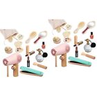  2 Sets Kinder Make-up Kosmetiktasche Taschen Spielzeug für Mädchen Toilettenartikel