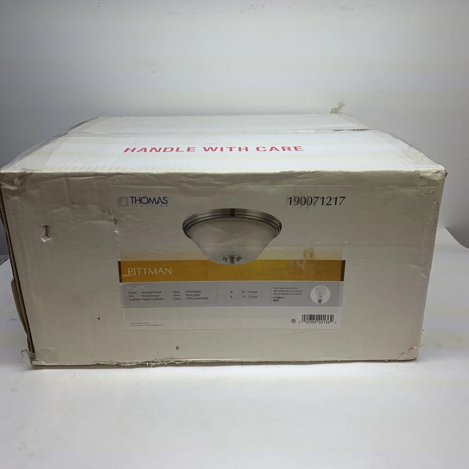 Thomas Lighting - Pittman -Two Light Flush Mount   Brushed Nickel Finish Ceiling - Image 1 of 4