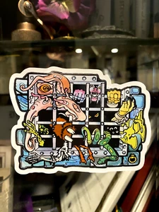 Masters of the Universe Castle Grayskull Dungeon Door Window / Glass Cling MOTU - Picture 1 of 2