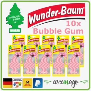 WUNDER-BAUM Auto Duftbaum | BUBBLE GUM | Lufterfrischer Camper | 10x STÜCK - Bild 1 von 2