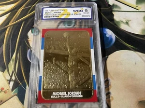 MICHAEL JORDAN 1998 FLEER 23KT GOLD "1986 ROOKIE" R/W/B BORDER WCG GEM MINT 10 - Picture 1 of 7