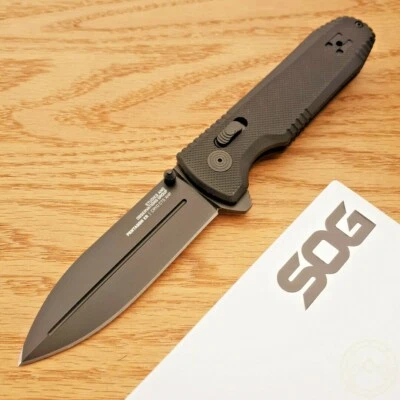 SOG Pentagon XR Lock Folding Knife 3.63" CTS-XHP Steel Blade Black G10 Handle - Image 1 of 4