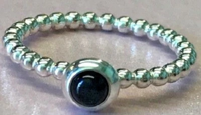 PANDORA | BLACK ONYX CABOCHON MY DESIRE RING ✪NEW✪ 190610O AUTHENTIC RARE TWIST - Image 1 of 4