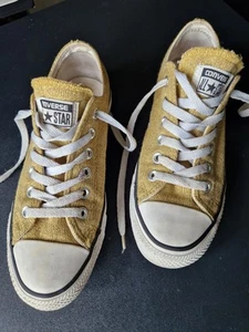 Converse All Stars Low Trainers - PRE-OWNED - Ox Gold Size 5 UK - Picture 1 of 10