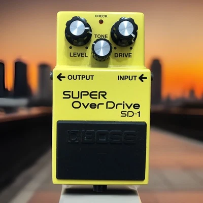 Boss SD-1 Super OverDrive Guitar Effects Pedal Yellow Made in Malaysia 9-volt - Image 1 of 4