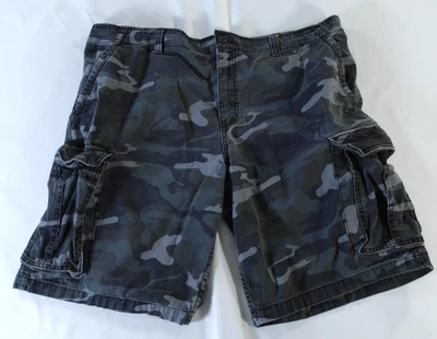 Pantalones Cortos Glory Desteñidos Para Hombres 42 Gris Camuflaje Carga Algodón Multi Bolsillo Informal Verano Foto 1 de 4