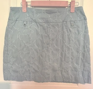 Attyre - Gr. 10 blau/weiß Tennis Golf Pickleball Skort, Stretch Pull On mit Taschen - Bild 1 von 6