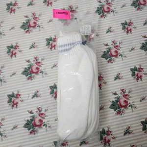 Vintage Mens Striped Retro Athletic Socks Sz 10-13 Ankle 90s USA White 3 PAIR - Picture 1 of 10