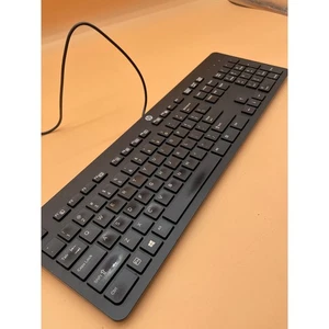 HP Wired Keyboard USB KU1469 SK2120 803181-001 Genuine Black - Picture 1 of 5