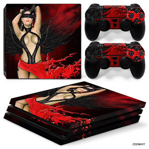 PS4 Pro Playstation 4 Console Skin Decal Sticker Sexy Girl Abstract Custom Set