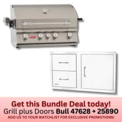 Bull Angus 30-Inch Built-In Outdoor Kitchen BBQ Grill with Door/Drawer Combo LP - Image 1 of 4