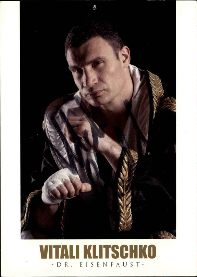 VITALI KLITSCHKO Dr. Eisenfaust Boxen Autogrammkarte Original Signiert Autograph - Bild 1 von 2