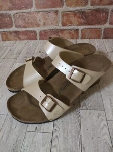 PAPILLIO BIRKENSTOCK PEARL WHITE WEDGE SANDALS SZ 42(11-11.5) WOMENS - Picture 1 of 7