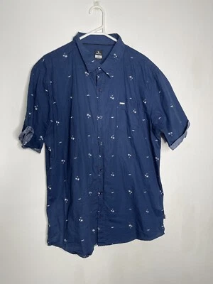 Rip Curl Short Sleeve Button Up Shirt Size XXL Mens Blue Smart Casual Hawaii - Image 1 of 4