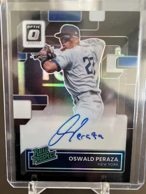 2022 Donruss Optic Oswald Peraza Prospect Auto Black /25 RPS-OP - Image 1 of 3