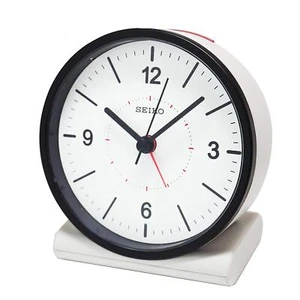 Official SEIKO CLOCK Analog Alarm Radio Clock White KR328W w/ Tracking NEW - Picture 1 of 6