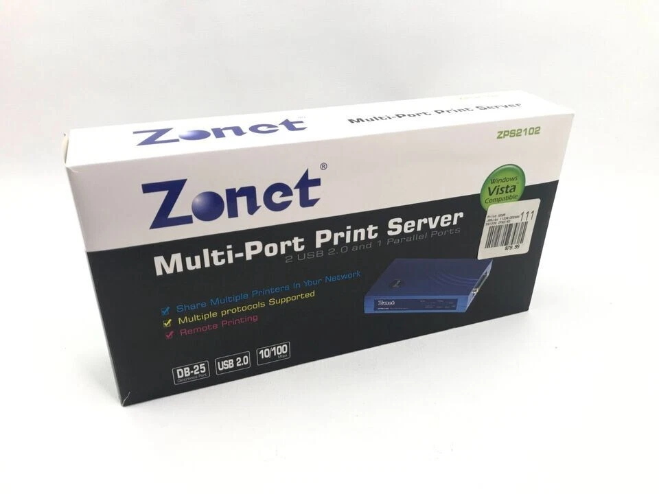 Zonet ZPS2102 Multi-Port Print Server - Image 1 of 4
