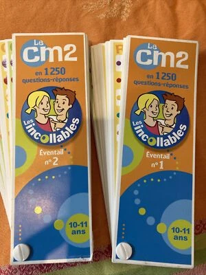 Les Incollables: Le CM2 En 1250 Questions-Reponses, vol 1 and 2, 1250 French Q&A - Image 1 of 3