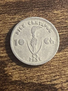 1937 Bolivia 10 Ten Centavos Copper-Nickel Actual Coin TK9539* - Picture 1 of 3