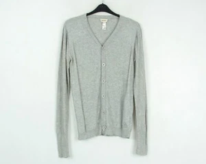Diesel Mens L Alpaca Wool Cardigan Grey Jumper Button Up Knit Sweater V-Neck Top - Picture 1 of 4