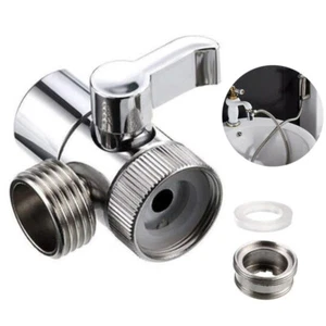 Faucet Adapter Three Way Diverter Valve To Kitchen Bathroom Shower Hose Adapter - Picture 1 of 6