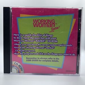 Mattel Barbie Working Woman CD-ROM Jeu PC avec 95/98 Mac 1996