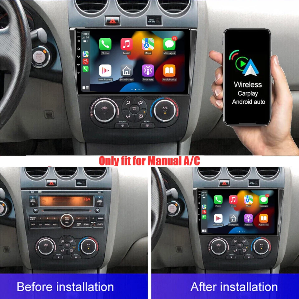 FORTDOWS For Nissan Altima 2007-2012 Apple Carplay Car Radio Android 11 GPS FM Stereo