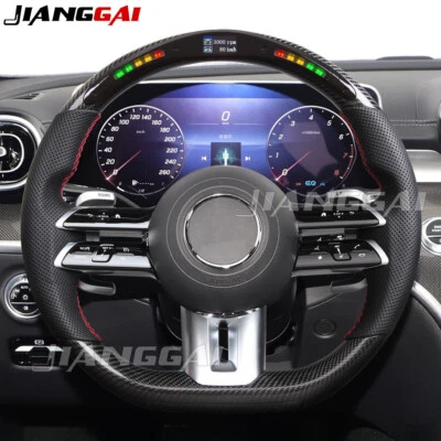 LED Steering Wheel Carbon Fiber For Mercedes-Benz AMG G63 E63 E53 CLA GLS 2021+ - Image 1 of 4