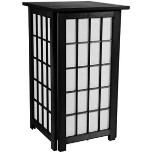 Red Lantern 27" Tall Hokkaido End Table Shoji Lamp, Black - Picture 1 of 1