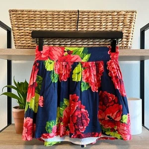 Abercrombie & Fitch Rose Floral Watercolor Mini Flutter Skirt w/Pockets, S - Picture 1 of 6