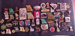 Lions Club Pins Missouri , New York, Florida 60 Large Pins - Picture 1 of 8