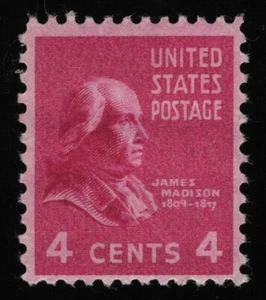 #808 4c James Madison, Mint NH OG **ANY 5=FREE SHIPPING** - Picture 1 of 1