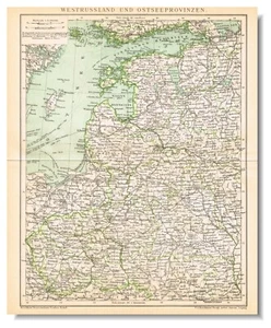 BALTIC LITHUANIA LATVIA ESTONIA POLAND UKRAINE RUSSIA Original Antique Map 1894 - Picture 1 of 11